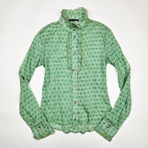 Patrizia Pepe Tops - Euro Patrizia Pepe Cotton Long-Sleeved Top Semi Sheer - Size Small
